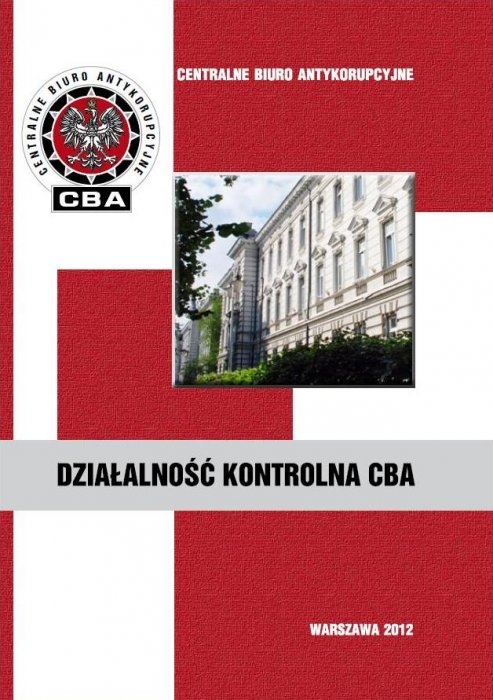 Okladka publikacji przedstawiająca fasadę siedziby CBA