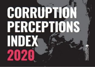 Indeks Percepcji Korupcji 2020, Źródło: transparency.org